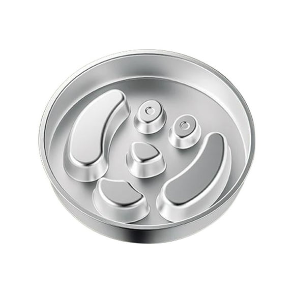 Stainless Steel Slow Feeding Pet Bowl 9.06 x 9.06 in, Large Capacity Anti-Slip Thickened Dog & Cat Bowl for Slow Eating, Durable Water & Food Bowl