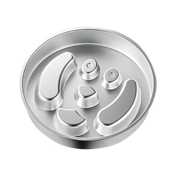 Stainless Steel Slow Food Bowl For Cats And Dogs, Thickened Large Capacity Pet Feeder, Non-Slip Stable Design To Prevent Overturning, Slow Eating To Promote Healthier Digestion,