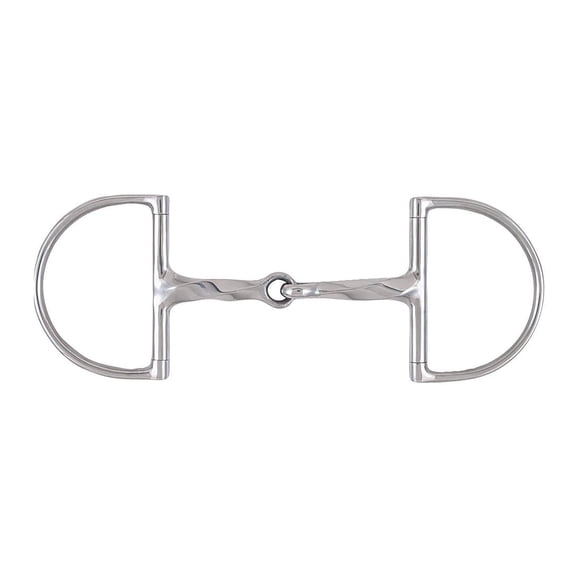 Stainless Steel Slow Twist Hunter Dee Ring Snaffle Bit, 5"