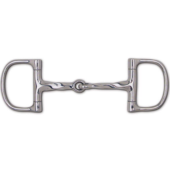 Stainless Steel Slow Twist Snaffle Dee - 3" Rings (Stainless Steel, 5")