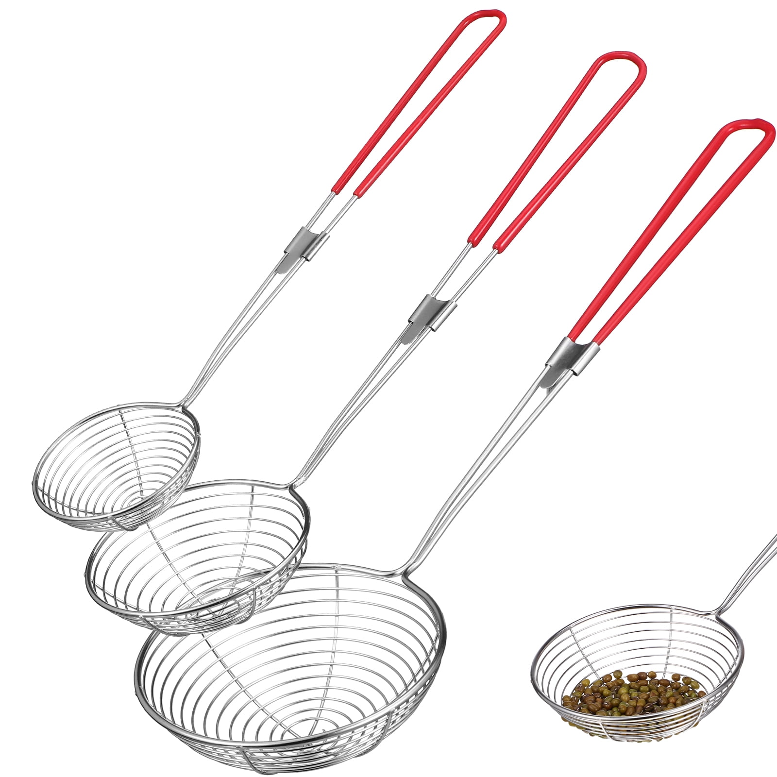 Stainless Steel Small Colander Pasta Strainer Spoon Kitchen Strainers