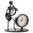 thumbnail image 1 of Small Desk Clock Stainless Steel Retro Personality Alarm Clock with Musical Instruments Gadgets for Birthday and Decoration, 1 of 8