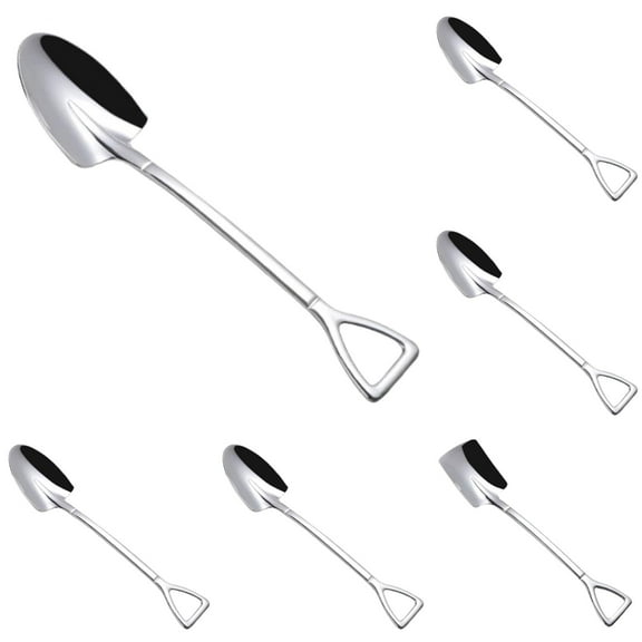 Stainless Steel Small Dessert Spoon Coffee Tea Ice Cream Watermelon Spoon Mini Tableware for Home Kitchen Restaurant Cake Fruit Snack Serving Cutlery