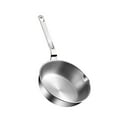 thumbnail image 1 of Stainless Steel Small Frying Pan With Layer Bottom For Butter Melting And Omelet Cooking, 5.2-Inch, 6-Inch, 6.8-Inch, Stainless Steel Pan, Evenly Heated, Non-stick Pan, 1Pc(Silver,10x5.2"), 1 of 7