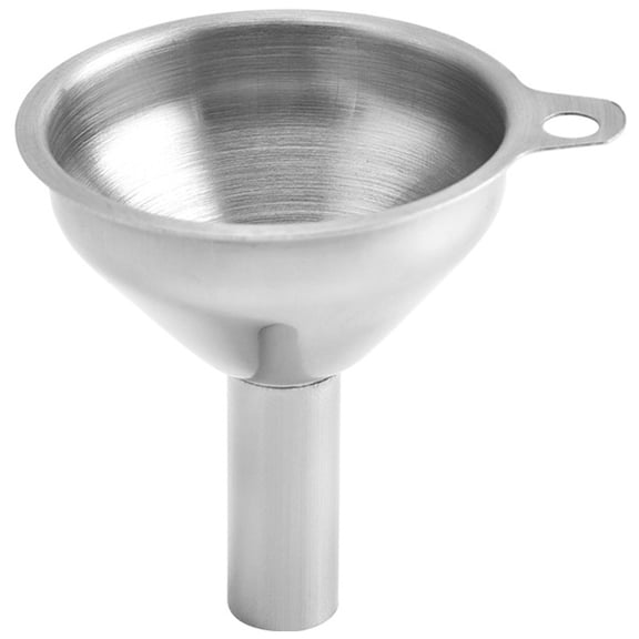 Mini Stainless Steel Funnel for Liquid Transfer, Sauce Dispenser, Canning, and Kitchen Use - Small Metal Funnel Gadget for Filling Bottles