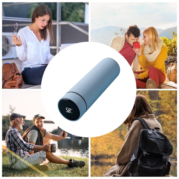 Insulated Stainless Steel Smart Cup with Tea Infuser for Hot Cold Beverages Travel Leak Proof Design