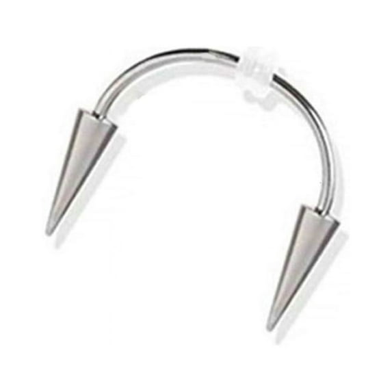 Stainless Steel Smile Lip Tiger Teeth Nail C-Shape Spike Lips Hoop Rings for Halloween Role-Playing Birthday Parties