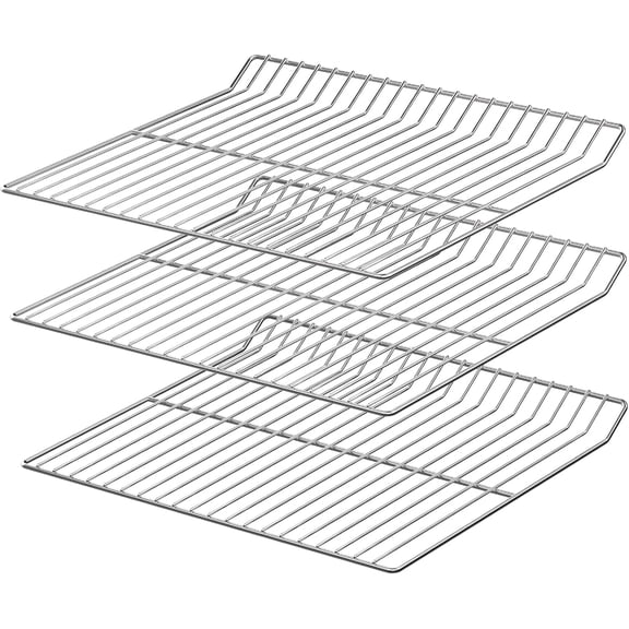 Stainless Steel Smoking Racks for Masterbuilt 30" Electric Smokers 3 Pack, Heavy Duty Replacement for MB20071117 MB20073519, 14.6 x 12.2 Inch Rustproof BBQ Grill Grids