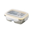 thumbnail image 1 of Stainless Steel Snack Container with Lid, Two Compartments, Adult Lunch and Snacks, Reusable Lunch Box for Home Or Travel, 1 of 8