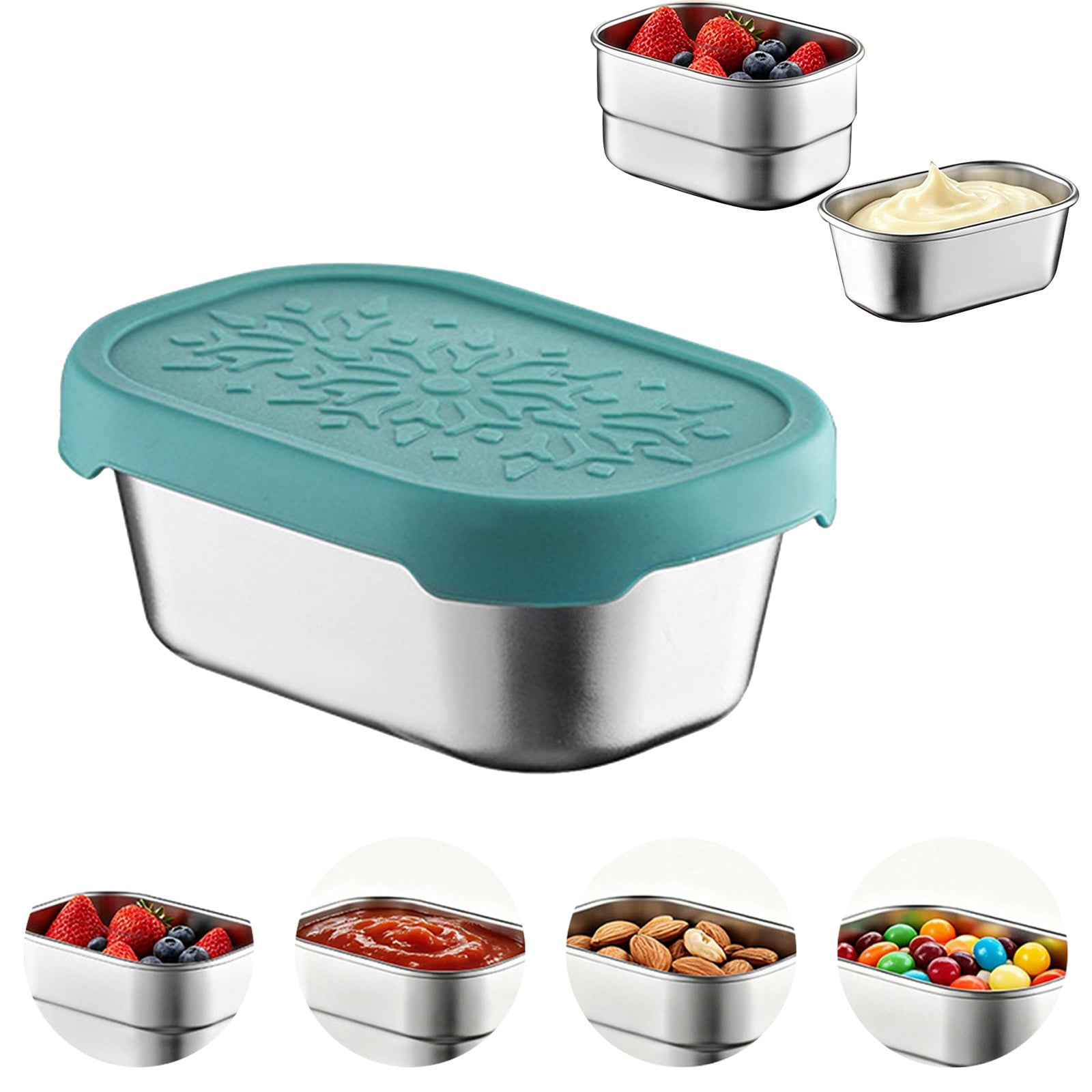 Stainless Steel Snack Containers | Easy Open Leak Proof Food Containers ...