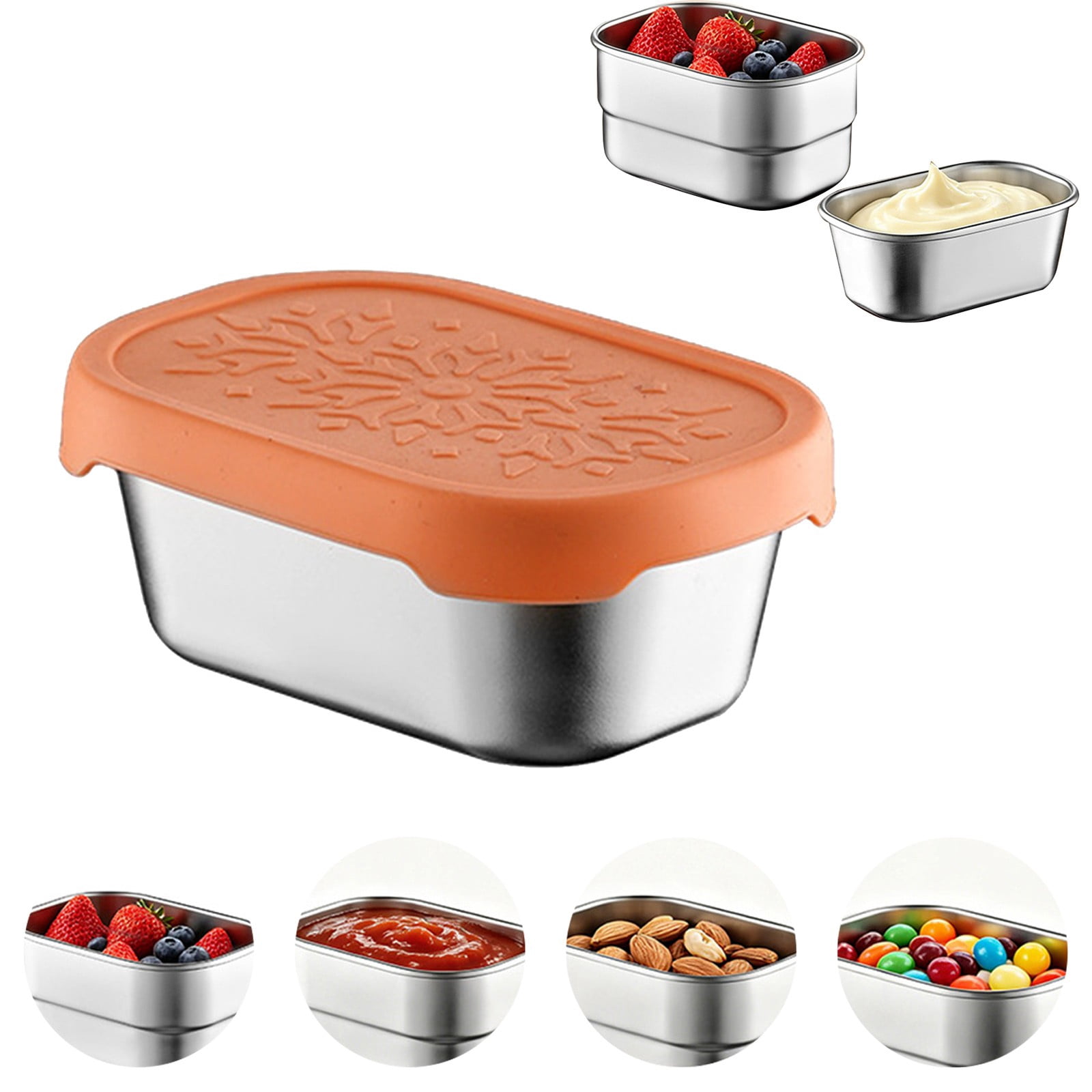 Stainless Steel Snack Containers | Easy Open Leak Proof Food Containers ...