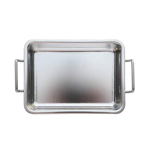 Stainless Steel Snack Tray With Ears Barbecue Tray Restaurant Golden Plate Fried Chicken Dessert Plate,plastic dining plate