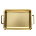 thumbnail image 1 of Stainless Steel Snack Tray With Ears Barbecue Tray Restaurant Golden Square Plate Fried Chicken Dessert Plate, 1 of 5