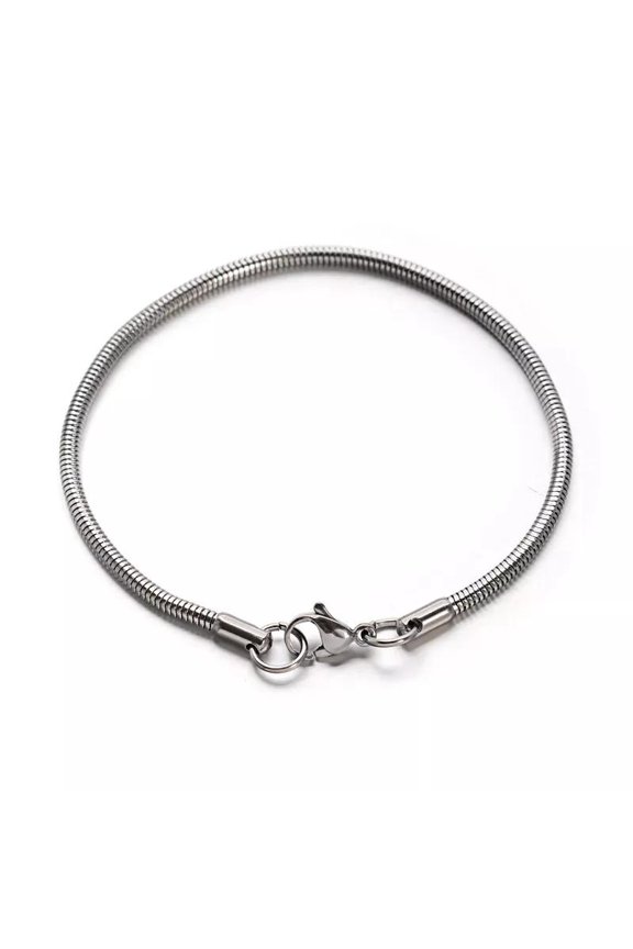 Stainless Steel Snake Bracelet Lobster Gold 7.5" 2.5Mm Z196