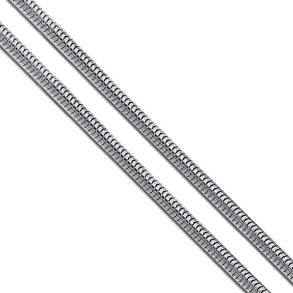 Stainless Steel Snake Chain 2.4mm Solid Flexible Round Necklace 20" Gray Jewelry Female Unisex
