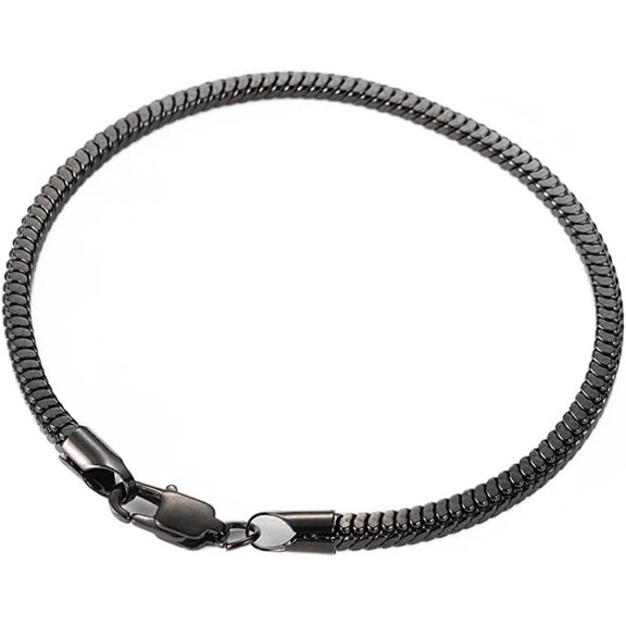Stainless Steel Snake Chain Style Bangle Bracelet