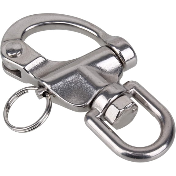 Stainless Steel Snap Shackles Quick Release Swivel Bail Rigging (Small)