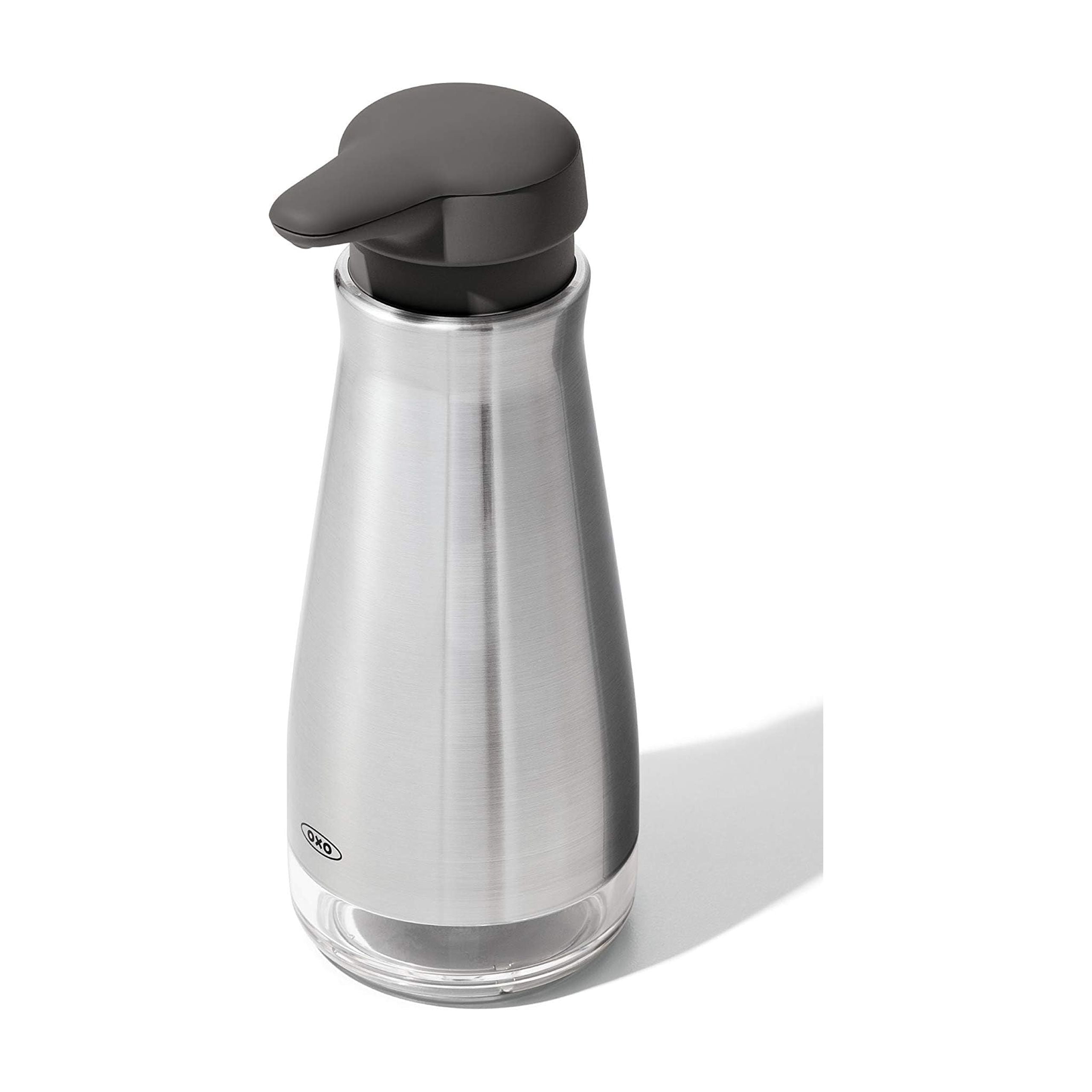 Stainless Steel Soap Dispenser by Good Grips, One-Hand Operation for Kitchen or Bath, 12oz Capacity, Fingerprint Proof, Silver