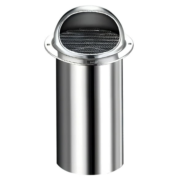 Stainless Steel Soffit Vents 3 Inch, Wall Vent Grill with Half-Round Design, Luxury Vent Covers for Home Ceiling and Wall, 150 mm Length, Smooth Polished Exterior