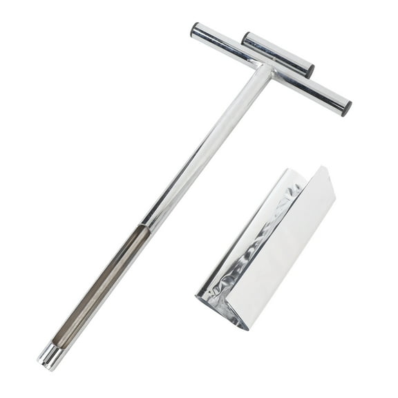 Stainless Steel Soil Sample Probe with Ejector T-Style Handle Solid Soil Test Tool with 2 Sample Bags for Plant Care, Garden, Farm, Lawn Maintenance, 31.2 Inches / 79.3 cm