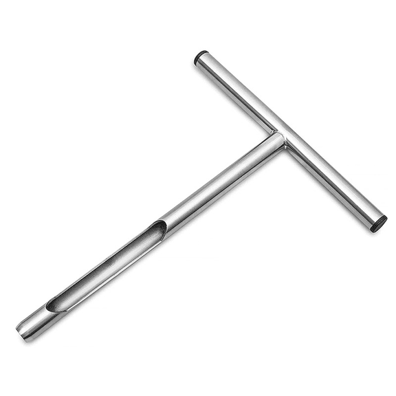 Stainless Steel Soil Sampler, 12.2 x 5.9 in / 31 x 15 cm Soil Sampling Tool with 6.3 in / 16 cm Tube, T-Handle and 1.5 mm Thick Wall, Probe for Lawn, Garden & Farm Analysis