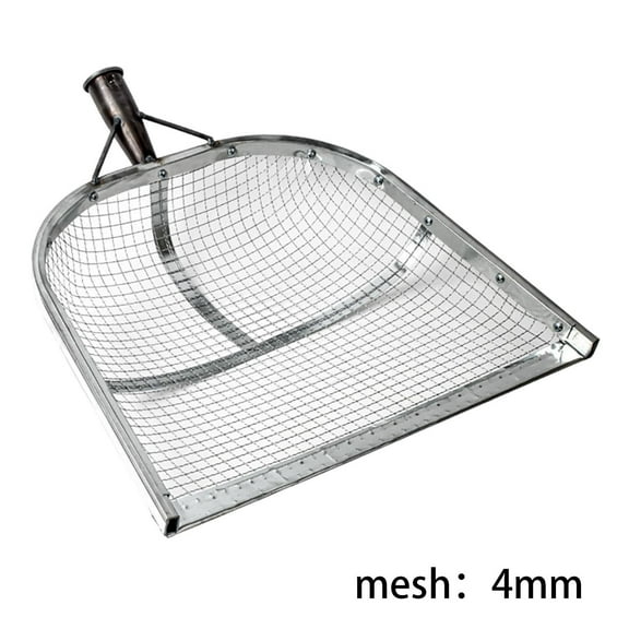 Stainless Steel Filter Soil Shovel Sieve Tool with Comfortable Handle for Efficient Sifting of Corn Kernels and Garden Soil