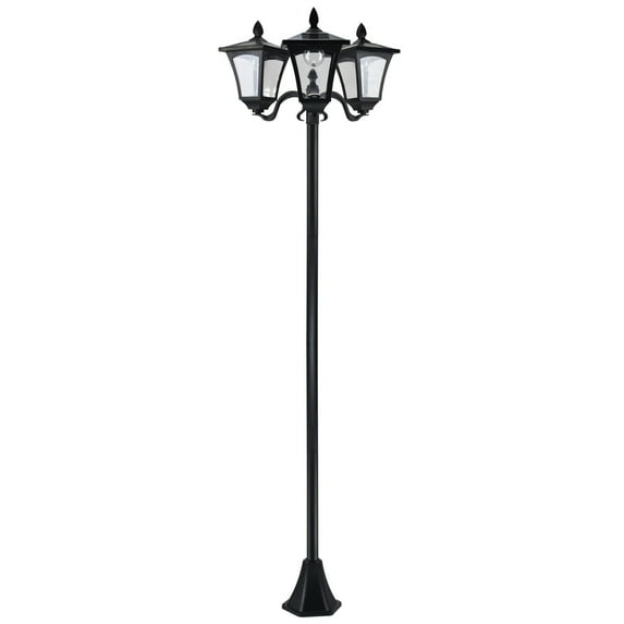 Stainless Steel Solar Lamp Post / Ideal for Lawns & Gardens / Six-Hour Night Illumination