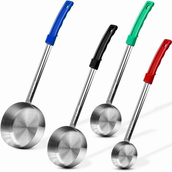 Stainless Steel Solid Portion Control Ladle Spoon - Perfect for , Buffets,Parties 2oz 4oz 6oz 8oz Spoodle