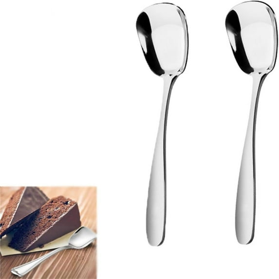 Stainless Steel Soup Dinner Spoons Set Square Design Utensils for Kitchen Restaurant Dining Tableware