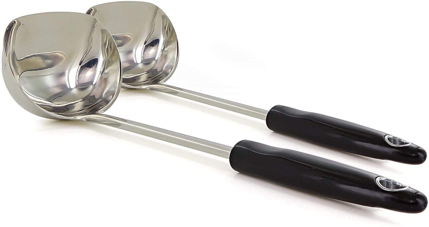 Stainless Steel Long Handle Soup Ladle Chef Cooking 11 Length - Silver - 11 x 2.8 x 0.8(L*W*H)