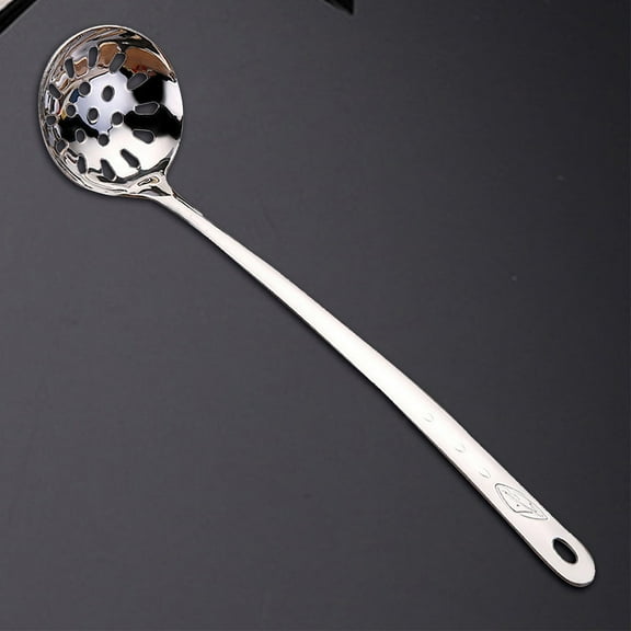 Stainless Steel Soup Ladle,Super Sturdy Long Handle Kitchen Spoon,Essential Kitchen Accessory for Stirring Portioning Serving Soups Stews,Durable Metal Cooking Ladle,B,1Pc