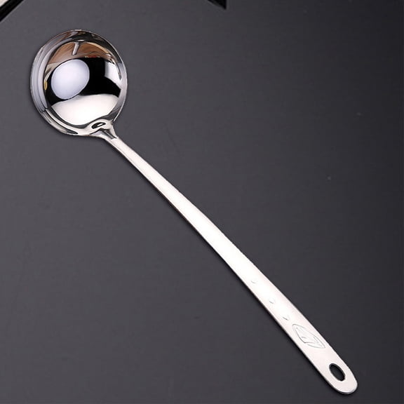 Stainless Steel Soup Ladle,Super Sturdy Long Handle Kitchen Spoon,Essential Kitchen Accessory for Stirring Portioning Serving Soups Stews,Durable Metal Cooking Ladle,C,1Pc