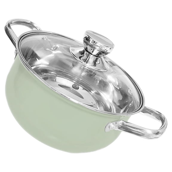 Green Stainless Steel Stock Pot Soup Pot Cooking Pan Large Capacity Kitchen Cookware