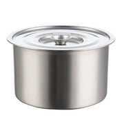 Sorven Kitchen Utensil Stainless Steel Soup Pot, Stew Pot Multi Functional Easy To Stir Durable With Lid For Cooking