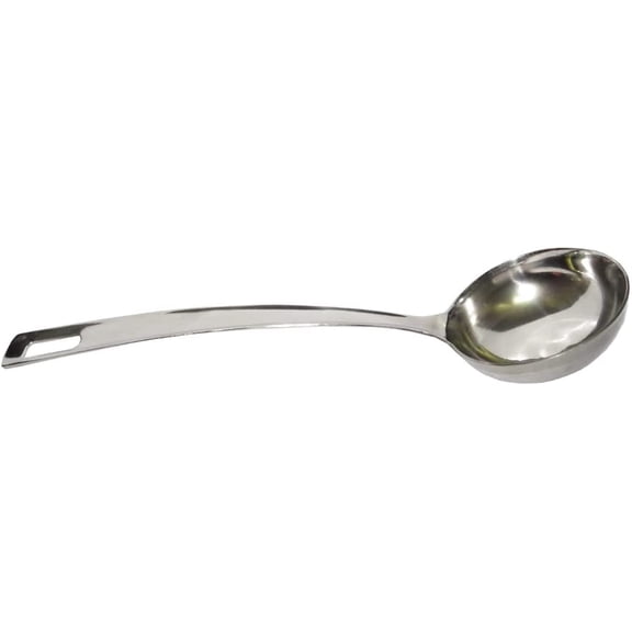 Stainless Steel Soup Serving Spoon, Solid One-Piece Cooking Spoon, Comfortable Handle, Kitchen Spoon For Serving, Cooking, Mixing (Approx. 14 inches), Hangable, Kitchen Tools, Pack of 1
