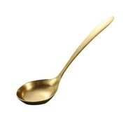 Stainless Steel Soup Spoon,Deep Ladle with Handle,Heavy-Duty Metal Ladle Spoon,Kitchen Ladles,Stainless Steel Cooking Ladle,Metal Soup Spoon for Cooking,Serving,Stirring,Kitchen Gadgets,Gold