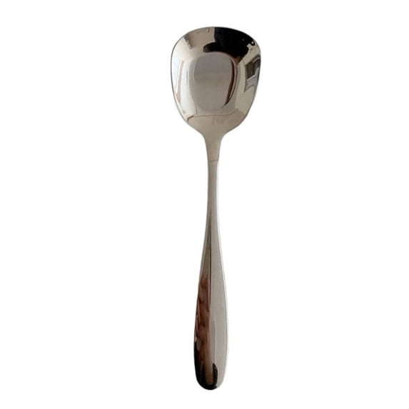 Stainless Steel Soup Spoons Square Head Spoons Korean Style Square Sugar Spoon, Table Spoons Dinner Spoons Flat Square Spoon Set of 6