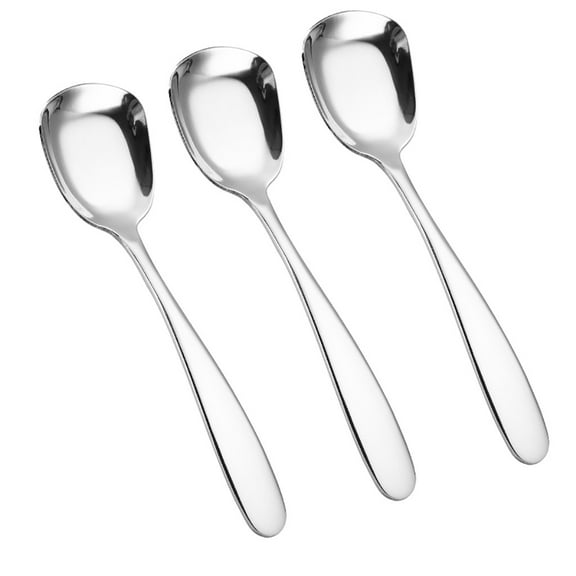 Stainless Steel Soup Spoons Table Spoons Dinner Spoons Rice Spoons Special Squar