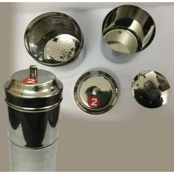 Stainless Steel South Indian Filter Coffee Maker (Size # 2) - 160 ml (Pack of 1)