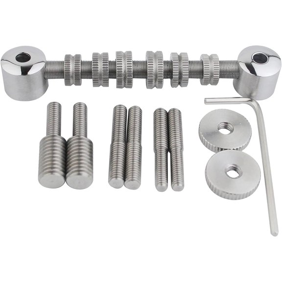 Stainless Steel Space Control Adjustable Roller Guitar Bridge Electric Guitar , Chrome