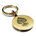 thumbnail image 1 of Stainless Steel Spade Card Suit Round Medallion Keychain Circle Ring, 1 of 2