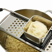 Stainless Steel Spaetzle Maker - Manual Egg Noodle Maker & Italian Pasta Machine with Comfort Grip for Home Use