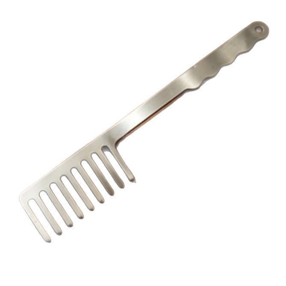 Stainless Steel Spaghetti Comb Kitchen Pasta Noodle Separator Tool with Ergonomic Handle for Cooking and Serving