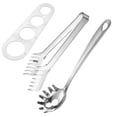 thumbnail image 1 of Stainless Steel Spaghetti Fish Noodle Measurer Server Tool Portable Slotted Pasta Spoon Utensil, 1 of 6