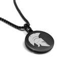 thumbnail image 1 of Stainless Steel Spartan Warrior Champion Round Medallion Pendant Necklace, 1 of 3