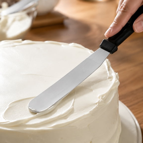 Stainless Steel Spatula, Heat Resistant & Durable Baking Spatula For Cake Icing Frosting Cookie Dough, 6 Inch Straight Butter Cream Spreader For Home Baking & Pastry Making Tool