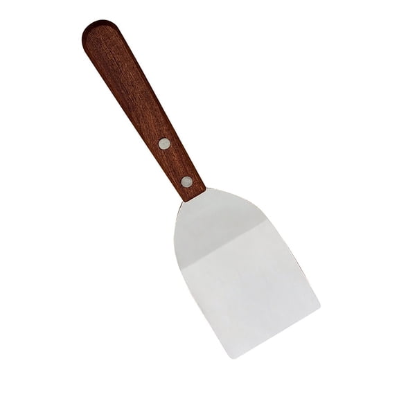 Stainless Steel Spatula Turner, Heavy Duty Metal Griddle Spatula with Wooden Handle, Kitchen Flipper for Turning Serving, Great for Egg, Pancake, Fish, Cake, Burger, 1 Pc, 7.4x2.2"