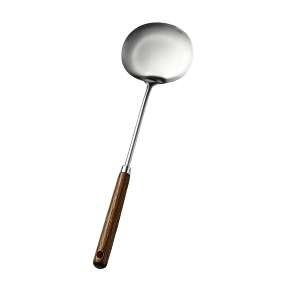 Stainless Steel Spatula, Wood Handle Grip Long Turner with Non Slip Design for Kitchen Cook Task and Restaurant Food Preparation Dining Utility Tool Counter Gear 4.25x14.56in