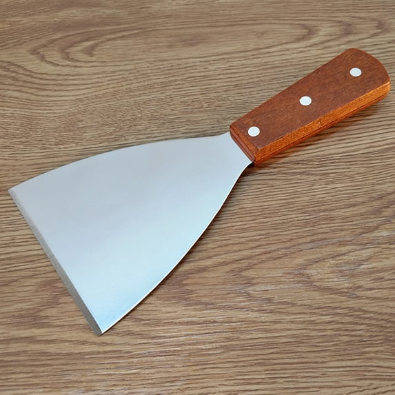 Stainless Steel Spatula with Wooden Handle Cooking Baking Spatula for Steak,Fish,Pancakes,Non- BBQ Turner,Griddle Spatula,Kitchen Utensil for Flipping,Serving Cake Decorating