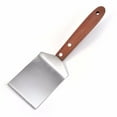 Stainless Steel Spatula with Wood Handle Small Square Spatula Kitchen